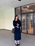 乖甜星法式小香風(fēng)長(cháng)袖外套條紋拼接連衣裙女秋冬2025新款時(shí)尚兩件套 外套+連衣裙【套裝】 L 100-114斤 曬單實(shí)拍圖