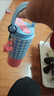 豹紋可愛(ài)高顏值316不銹鋼保溫杯女生大容量雙飲吸管杯便攜車(chē)載杯 藍莓甜心316內膽【送花朵掛件+杯刷】 750ml 曬單實(shí)拍圖