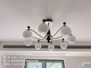 歐普餐廳吊燈主燈燈具中古風(fēng)裝飾吊燈餐廳客廳全光譜智慧光吊燈 【客廳】咖啡豆8頭全光譜智控 曬單實(shí)拍圖