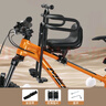 麓格立自行車(chē)兒童座椅前置 山地車(chē)公路車(chē)兒童座椅帶娃帶小孩安全座椅 黑色升級版【扶手腳踏圍欄】 曬單實(shí)拍圖
