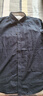 與狼共舞【純棉】襯衫男春秋款商務(wù)通勤純色長(cháng)袖襯衫男 藏青 L(175)  曬單實(shí)拍圖