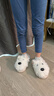 妙奕嘉毛毛棉拖鞋女西高地小狗毛拖鞋冬季毛絨棉拖情侶可愛(ài)室內居家外穿 潦草小狗棉拖鞋【白色】 38-39 【適合37-38碼腳】 曬單實(shí)拍圖