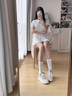 回力四季輕便韓系休閑板鞋女款2025新款春秋厚底小白鞋子女鞋百搭面包鞋 藍色 39 曬單實(shí)拍圖