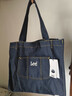 Lee高顏值托特包新款百搭通勤大容量包包女簡(jiǎn)約時(shí)尚單肩包 藏藍色 曬單實(shí)拍圖