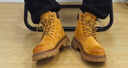 駱駝（CAMEL）【王俊凱同款】馬丁靴男鞋秋冬2025新款大黃靴女戶(hù)外工裝登山靴子 G13W379132 金黃色 41 曬單實(shí)拍圖