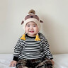 TKHE嬰兒帽子男女童秋冬可愛(ài)企鵝防風(fēng)護耳帽嬰幼兒防風(fēng)保暖毛線(xiàn)針織帽 嬰兒保暖護耳帽【米色】 帽圍40-50【推薦1-3歲寶寶】 曬單實(shí)拍圖