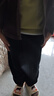 羅蒙兒童褲子男童冬款兒童運動(dòng)褲束腳衛褲校褲女童校園褲藏青薄絨130 曬單實(shí)拍圖