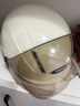 野馬（YEMA）3C認證359S電動(dòng)摩托車(chē)頭盔男女夏季防曬半盔四季通用安全帽新國標 卡其花+咖短 曬單實(shí)拍圖
