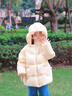戴維貝拉（DAVE＆BELLA）冬季新款防水女寶寶羽絨服兒童白鴨絨外套女童連帽上衣小童外衣 黃色【DB4242475】 120 cm（建議身高110-120cm） 曬單實(shí)拍圖