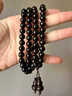九道一生日禮物男正宗印度小葉紫檀手串佛珠108顆金星老料檀香木手鏈女 高油密老料8mm*108顆（男女款） 曬單實(shí)拍圖