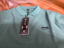 JEEP SPIRIT吉普長(cháng)袖T恤男保羅衫翻領(lǐng)上衣男士春秋體恤打底衫商務(wù) 豆綠 2XL （145-165斤） 曬單實(shí)拍圖