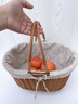 獵玄野餐籃子水果籃客廳大號仿藤編織手提籃戶(hù)外采摘買(mǎi)菜購物籃收納筐 【大號手提籃】 36*28*16cm 曬單實(shí)拍圖