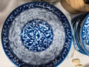 華青格家用飯碗青花瓷4.5英寸唐式飯碗6只裝高溫釉下彩 曬單實(shí)拍圖