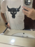 安德瑪（UNDERARMOUR）UA春夏Project Rock強森男子運動(dòng)休閑短袖T恤1361733 乳白色131 XL 曬單實(shí)拍圖