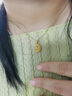 中國珠寶碎冰冰星月黃金吊墜女999足金吊墜時(shí)尚項鏈送女友送老婆1.5g-1.6g 曬單實(shí)拍圖