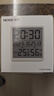 漢時(shí)（Hense）溫濕度檢測多功能電子時(shí)鐘客廳掛鐘磁吸冰箱貼鐘表HA3702 白色 曬單實(shí)拍圖