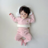 優(yōu)奇嬰兒衣服保暖內衣套裝加絨加厚寶寶秋衣秋褲打底套裝a類(lèi)分體冬裝 粉色 90 曬單實(shí)拍圖