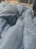 南極人（Nanjiren）羊羔絨被子冬季被芯加厚春秋被單人棉被宿舍冬被加絨毛毯墊被褥子 羊羔絨-賓利藍D【雙面加絨】 150x200cm 約4斤 曬單實(shí)拍圖