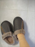 大碼包跟棉拖鞋男新款PU防水厚底防滑秋冬季居家用可外穿棉鞋男 灰色-半拖 42-43 （適合40-41碼） 曬單實(shí)拍圖
