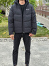 安踏面包羽絨丨四防科技連帽羽絨服男加厚保暖抗寒男士外套棉羽絨上衣 【字母標-580+蓬松度75%絨子含量】基礎黑 M (男170)-充絨量162g 曬單實(shí)拍圖