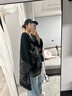 啄木鳥(niǎo)秋冬季中式國風(fēng)水墨披肩女仿羊絨圍巾新疆云南旅游拍照民族風(fēng)外搭 黑色山水【水墨披肩/禮盒裝】 曬單實(shí)拍圖