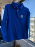 伴1號（BANYIHAO）童裝兒童T恤長(cháng)袖春秋男童翻領(lǐng)POLO衫棉衛衣體恤衫中大童打底上衣 寶蘭色 170 體重105斤以下 曬單實(shí)拍圖