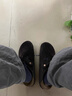 Devo的沃包頭軟木鞋女士勃肯鞋夏季透氣拖鞋可愛(ài)女生外穿洞洞鞋 22002 黑色反絨皮 34 （建議拍小一碼） 曬單實(shí)拍圖