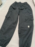 左西童裝男童褲子春裝2026新款兒童工裝褲大童戶(hù)外沖鋒褲 黑色 120 曬單實(shí)拍圖