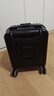 袋鼠行李箱次日達小型可登機箱學(xué)生兒童拉桿箱旅行箱男女生密碼箱皮箱 暗夜黑14英寸20x30x40-背置杯架+手機支架 出差旅游大容量可上飛機春秋航空登機箱 曬單實(shí)拍圖
