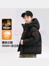 左西男童紅色羽絨服冬季2025新款兒童三防加厚保暖外套潮 黑色 160 曬單實(shí)拍圖