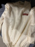 璽物半高領(lǐng)毛衣男春秋冬季加絨加厚套頭線(xiàn)衣潮牌寬松打底針織衫外套 白色 XL -建議110-140斤左右 曬單實(shí)拍圖