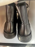 啄木鳥(niǎo)2026新款真皮馬丁靴女秋冬英倫風(fēng)厚底加絨黑色短靴百搭單靴子 黑色單里 38 曬單實(shí)拍圖