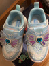 迪士尼童鞋女童春秋公主風(fēng)跑步鞋水晶厚底運動(dòng)鞋DST1105藍色26碼 曬單實(shí)拍圖