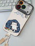 雅好（Yagoo）適用蘋(píng)果17pro手機殼iphone17promax新款女16pro創(chuàng  )意15pro卡通14pro吹空調貓咪13帶掛繩防摔全包套 油畫(huà)吹空調貓咪白【短款手腕掛繩】古董白 iPhone1 曬單實(shí)拍圖