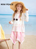 MiniPeace太平鳥(niǎo)童裝夏新女童短裙F2GEF2650 粉色 140 曬單實(shí)拍圖