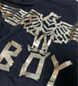 BOY LONDON【范丞丞同款】夏短袖情侶款燙金黑色休閑潮牌T恤N01910 黑色 現(xiàn)貨 XL 此款偏大，建議拍小一碼 曬單實(shí)拍圖