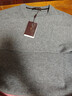 才子（TRIES）男士羊毛衫100%純羊毛圓領(lǐng)毛衣男款商務(wù)休閑純色保暖針織打底衫 灰色 L 48 (170/88A) 曬單實(shí)拍圖