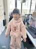 G.duck小黃鴨女童連帽加絨衛衣套裝秋冬新款兒童洋氣休閑運動(dòng)裝兩件套 墨綠色【套裝】 加絨 90 cm【建議身高80左右】 曬單實(shí)拍圖