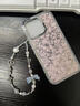 小莓介粉底滿(mǎn)屏白碎花雙層帶鏈條殼適用iphone16promax手機殼蘋(píng)果15小眾14pm女生高級感13防摔16保護套 閃鉆粉底滿(mǎn)屏白碎花+粉珠手鏈 iPhone 16 pro 曬單實(shí)拍圖
