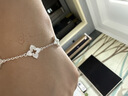 紀博馳足銀999.9國潮新中式梅花拉絲純銀手鏈民族風(fēng)個(gè)性百搭送女友禮物 桃心梅花手鏈+精美禮盒 約8克 曬單實(shí)拍圖