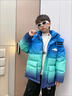 G.DUCKKIDS品牌童裝男童羽絨服新款兒童冬裝保暖外穿女孩洋氣漸變色羽絨衣服 漸變羽絨服 90 曬單實(shí)拍圖