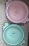 茶花（CHAHUA）嬰兒洗臉盆新生兒童用品洗屁股可愛(ài)卡通PP材質(zhì)寶寶面盆小盆 2只裝【顏色各一】 曬單實(shí)拍圖