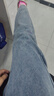 真維斯（Jeanswest）女裝牛仔褲子時(shí)尚港風(fēng)2025春夏季新款顯瘦直筒褲休閑百搭長(cháng)褲GYP B霧霾藍8520（直筒九分） 版型偏大建議拍小一碼 28 曬單實(shí)拍圖