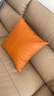 茗芮居 愛(ài)馬仕橙色皮抱枕靠墊沙發(fā)皮質(zhì)大靠枕現代簡(jiǎn)約皮革沙發(fā)腰靠墊辦公室大靠背套定制 愛(ài)馬仕橙色 45*45cm抱枕.套+枕頭芯 定制 曬單實(shí)拍圖