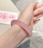 老鳳祥櫻花粉玉手鐲女2026新款桃之夭夭玉鐲子年輕款時(shí)尚馬年本命年禮物 桃之夭夭玉髓手鐲--54圈口 曬單實(shí)拍圖