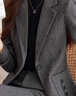羅蒙（ROMON）毛呢西裝外套女2025新款秋冬加厚高級職業(yè)氣質(zhì)酒店工作服西服套裝 深灰色西裝+西褲 XL 曬單實(shí)拍圖