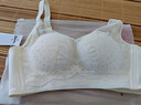 都市麗人蕾絲內衣女大胸顯小聚攏防下垂收副乳無(wú)鋼圈文胸罩 香檳色 90C 曬單實(shí)拍圖