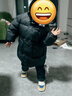 童泰（TONGTAI）寶寶羽絨服冬季衣服兒童中長(cháng)款連帽三防外套鴨絨上衣黑色110cm 曬單實(shí)拍圖