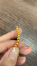 老廟黃金手鏈足金鏤空花絲球手串生日節日禮物送女友老婆 總重約：4.2g 曬單實(shí)拍圖