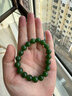 六福珠寶 和田玉手串碧婉盈盈約9.5-10mm碧玉圓珠手鏈 曬單實(shí)拍圖